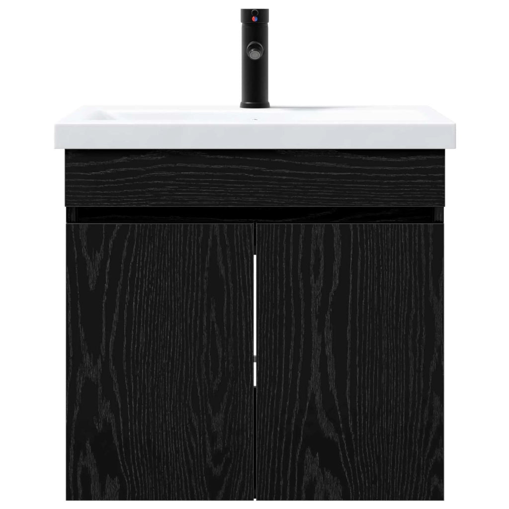 Mobile bagno con rubinetto Rovere Nero 61 x 40 x 74,5 cm 889538