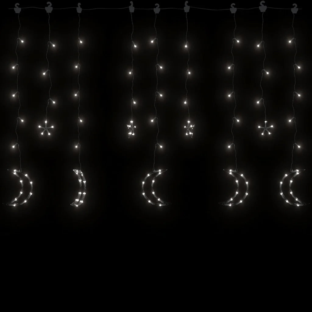Luci Fatate Stella e Luna con Telecomando 345 LED Bianco Freddo CFW4520111
