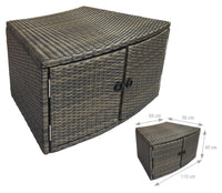 Vasca Idromassaggio da Esterno Semirigida Riscaldata 4+2 Posti con Mobili Ø184x73 cm NetSpa Vita Premium Marrone