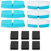 Set di sostituzione per fontana per gatti B3, 12 pezzi (6 filtri - 6 spugne), filtro con attivato carbonio, ultrafine fibre