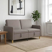 Divano con Storage Tortora 152 x 78 x 87 cm Poliestere 42036925