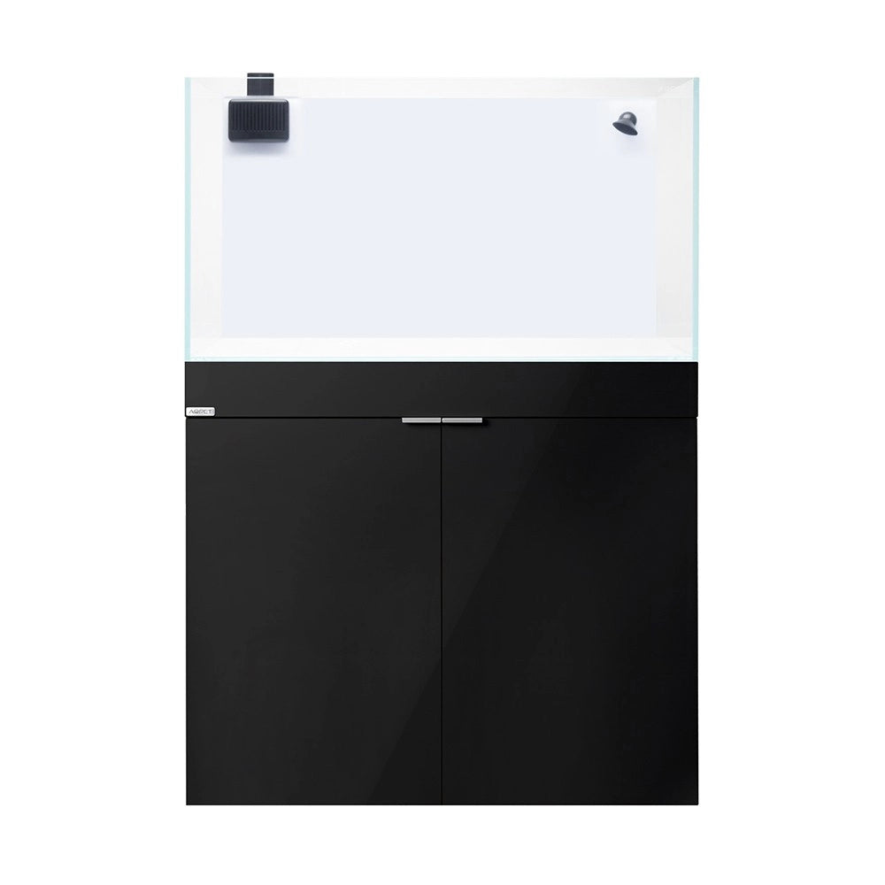 Aqpet Reef Aqua 90 Complete Marine cm90x50x50h - vasca in vetro extrachiaro con supporto e sump Colore: Nero