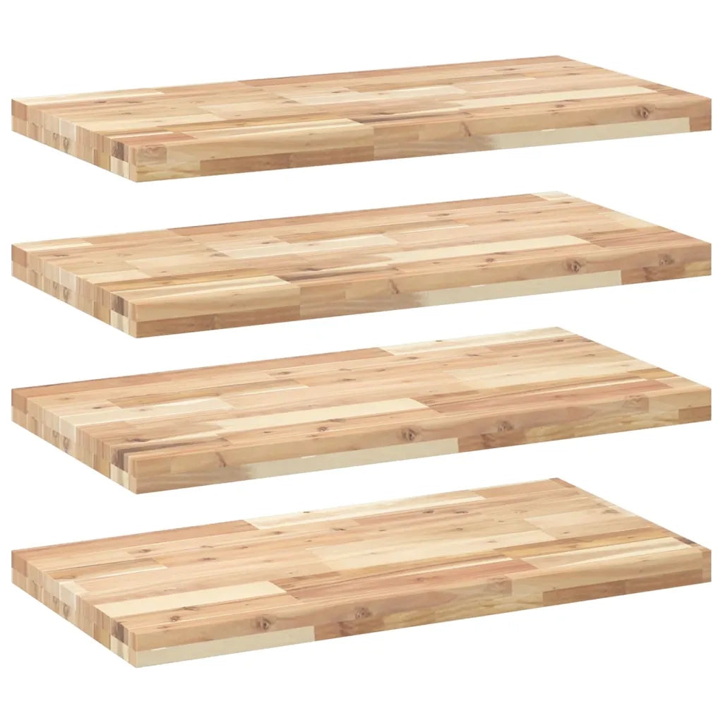 Mensole da Parete 4 pz 100x40x4 cm Legno Acacia Non Trattato 3279482