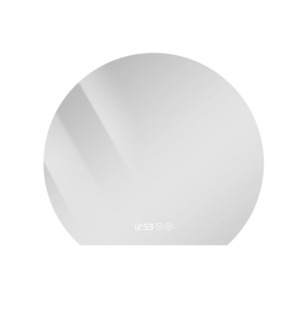 Specchio bagno LED 80 cm argento; vetro 5 mm antiappannamento