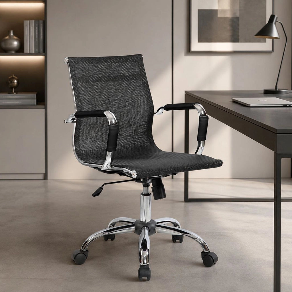 Poltrona da Ufficio Bunburyy\, Sedia con Ruote Regolabile, Grigio