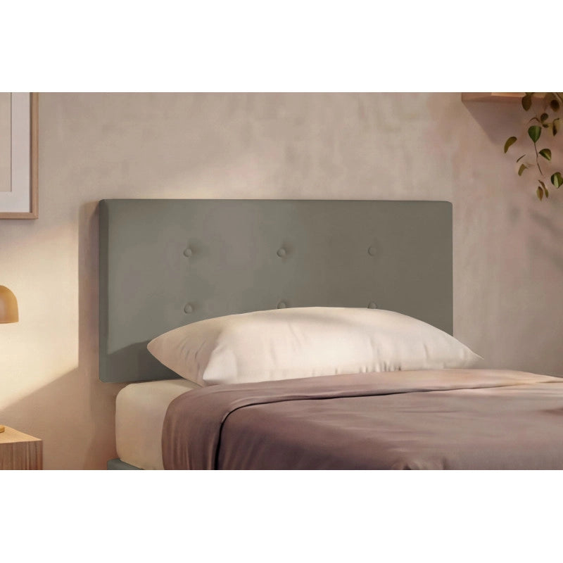 Letto imbottito Piazza e mezzo 120x200 cm Button - Similpelle,Cappuccino,Con rete