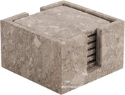 Set di Supporti in Marmo - Supporti per Bicchieri - Set da 6 - Oceano - Fatto a Mano - 3,5 pollici
