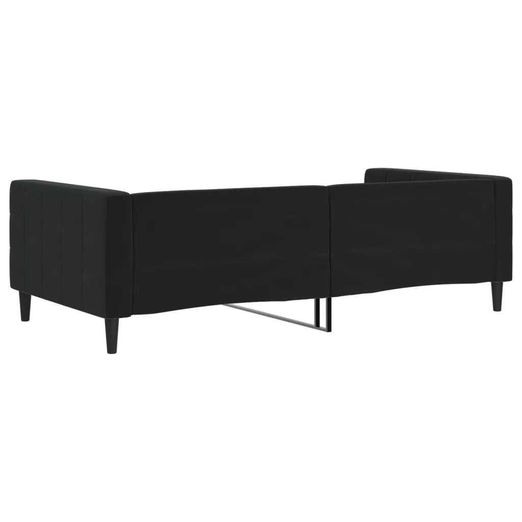 Letto da Giorno Nero 100x200 cm in Velluto