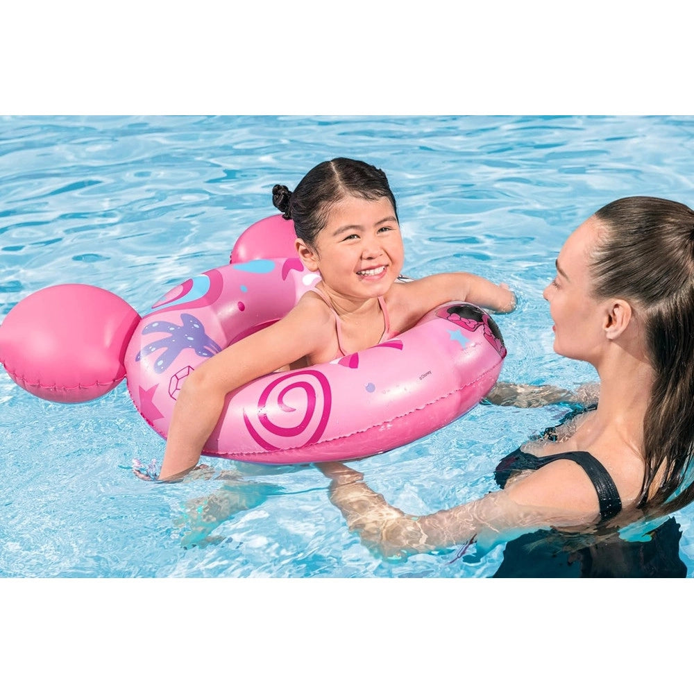 Trade Shop - Salvagente Gonfiabile Galleggiante Splash Pal Minnie Con Orecchie Rosa 65 Cm 9102n -