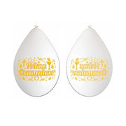 Trade Shop - Set 80 Pezzi Palloncini Magic Ball Bianchi Festa Party Prima Comunione -