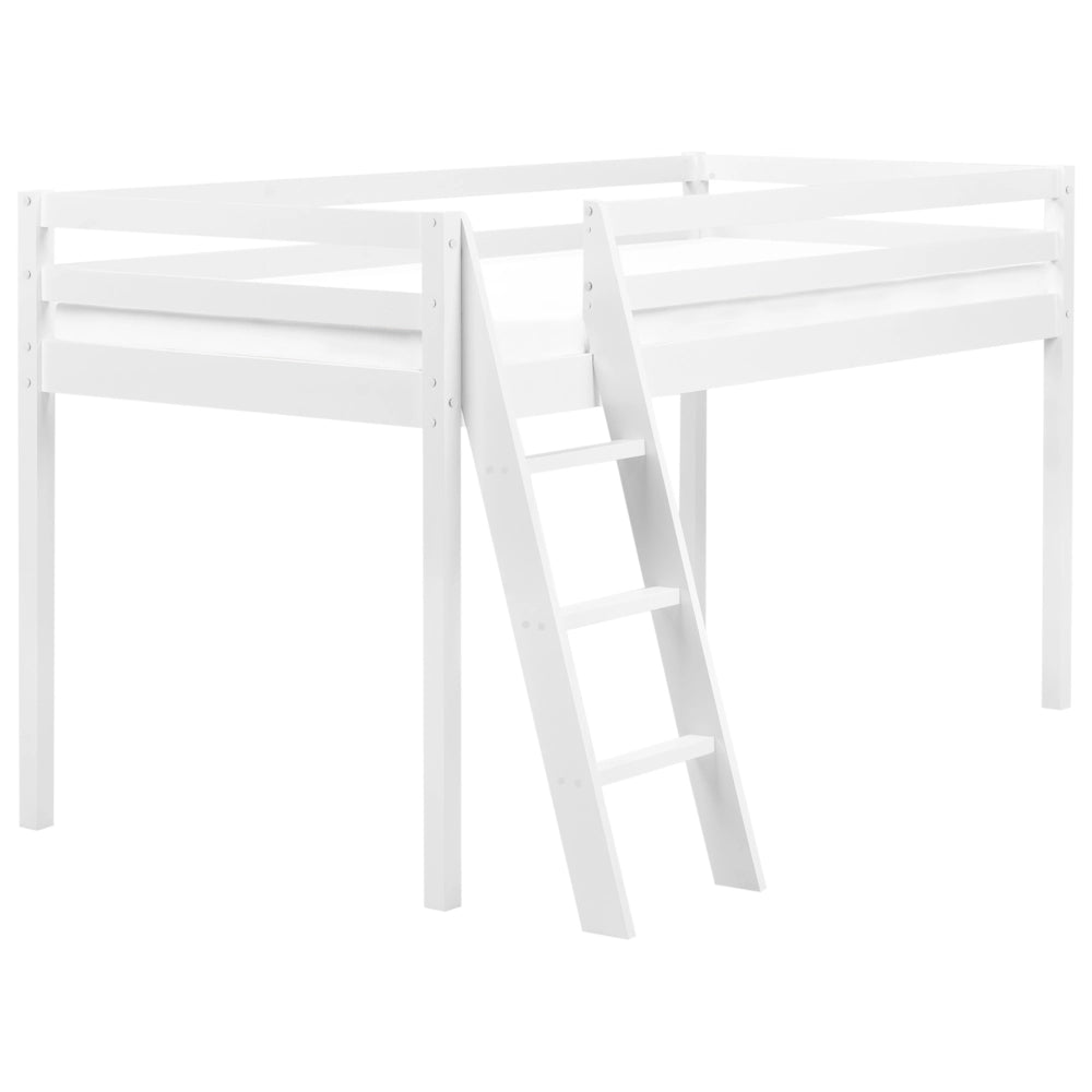 Letto per bambini in legno di pino bianco UE 90 x 200 cm con rete a doghe per bambini.