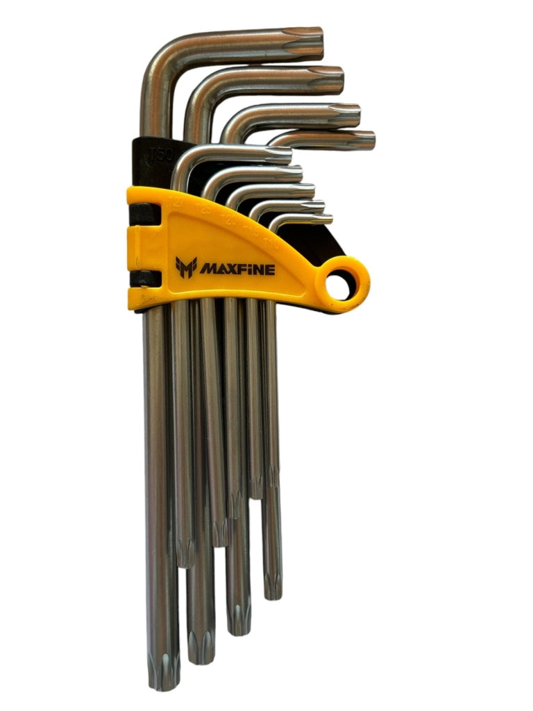 Set 9 Chiavi Torx a L Extra Lunghe Cromo Vanadio Chiavi Da T10 a T50 YX-1002