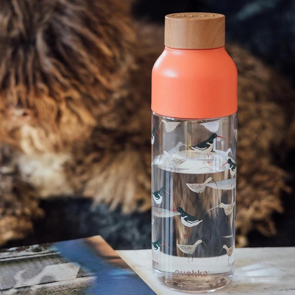 Bottiglia d'acqua Design Uccelli Capacità 720ml in Ecozen Arancione Quokka