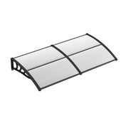 Tenda da sole per portafinestra 140,5 x 46,8 cm protezione solare e antivento stile moderno policarbonato grigio 20_0021097