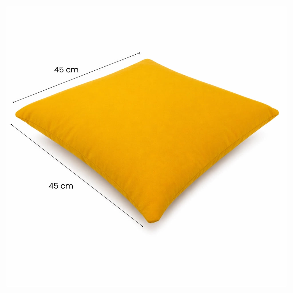 Cuscino decorativo 45x45 cm Sfoderabile in poliestere - Giallo Ocra
