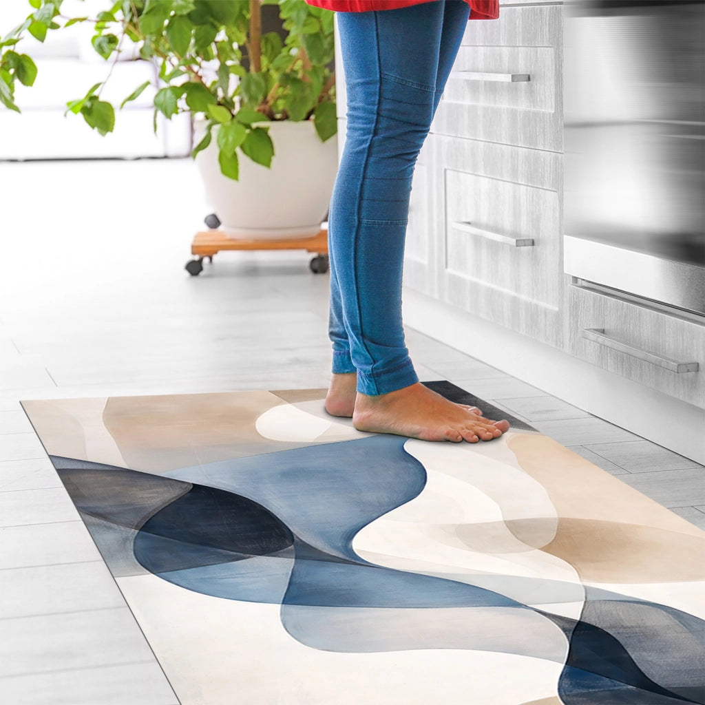 Tappeto da cucina antiscivolo, antimacchia passatoia multiuso 50x450 - Urban Blu