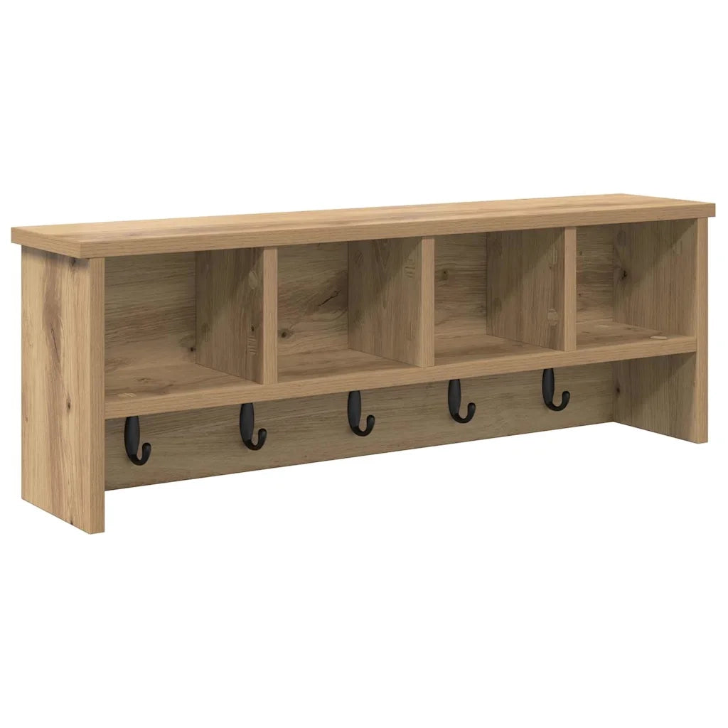 Appendiabiti a muro Rovere artigianale 75 x 16 x 26 cm 874322