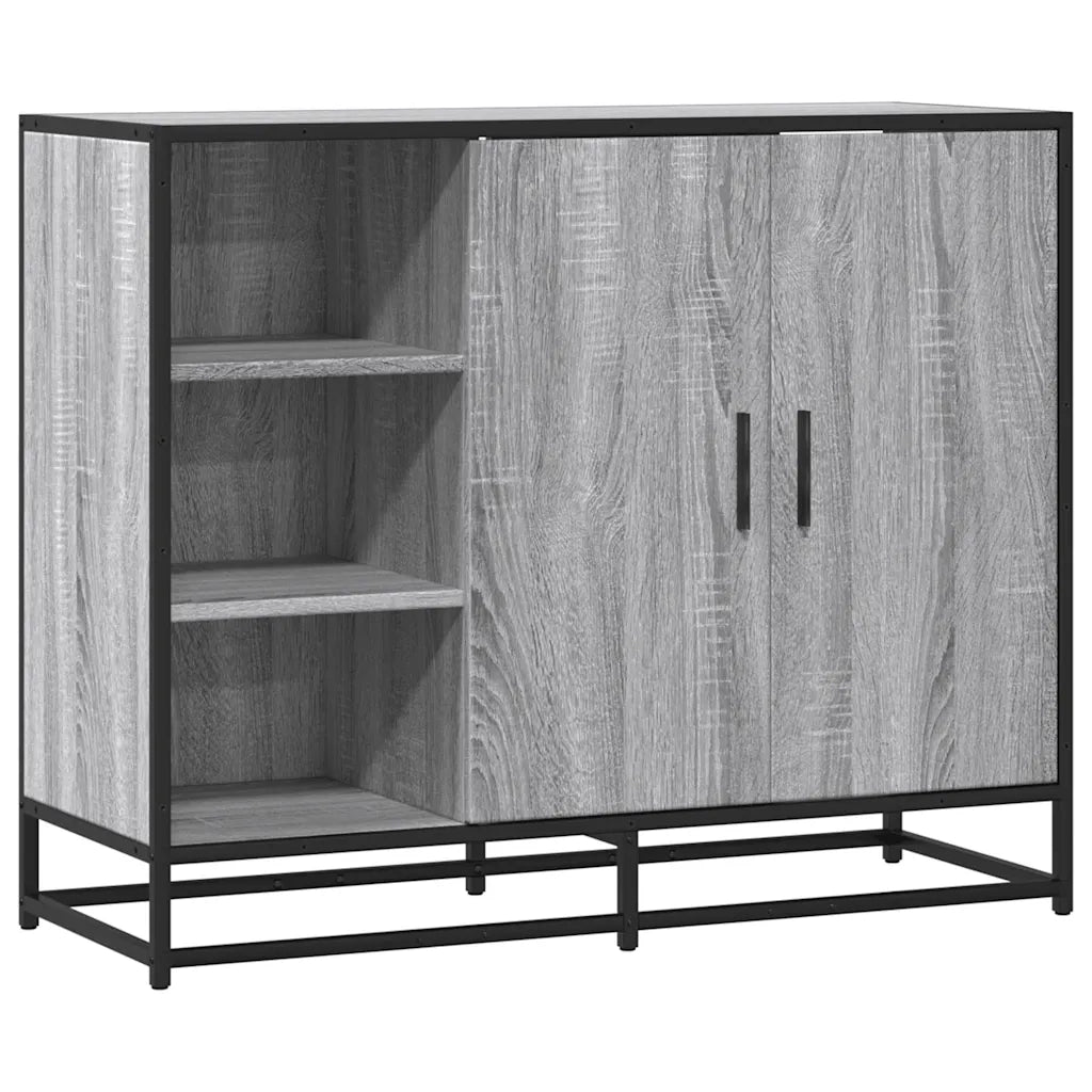 Credenza Grigio Sonoma 92x35x76 cm in Legno Multistrato 849022