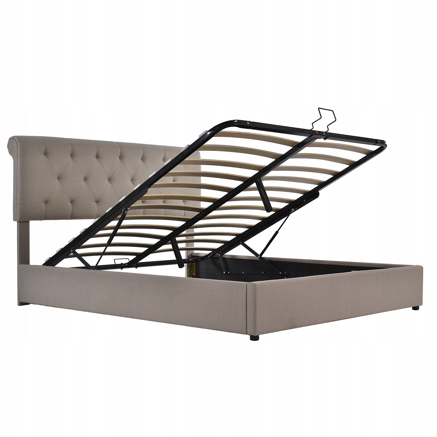 Letto matrimoniale con contenitore - Xylo - 160x200 - Bianco - Idraulico