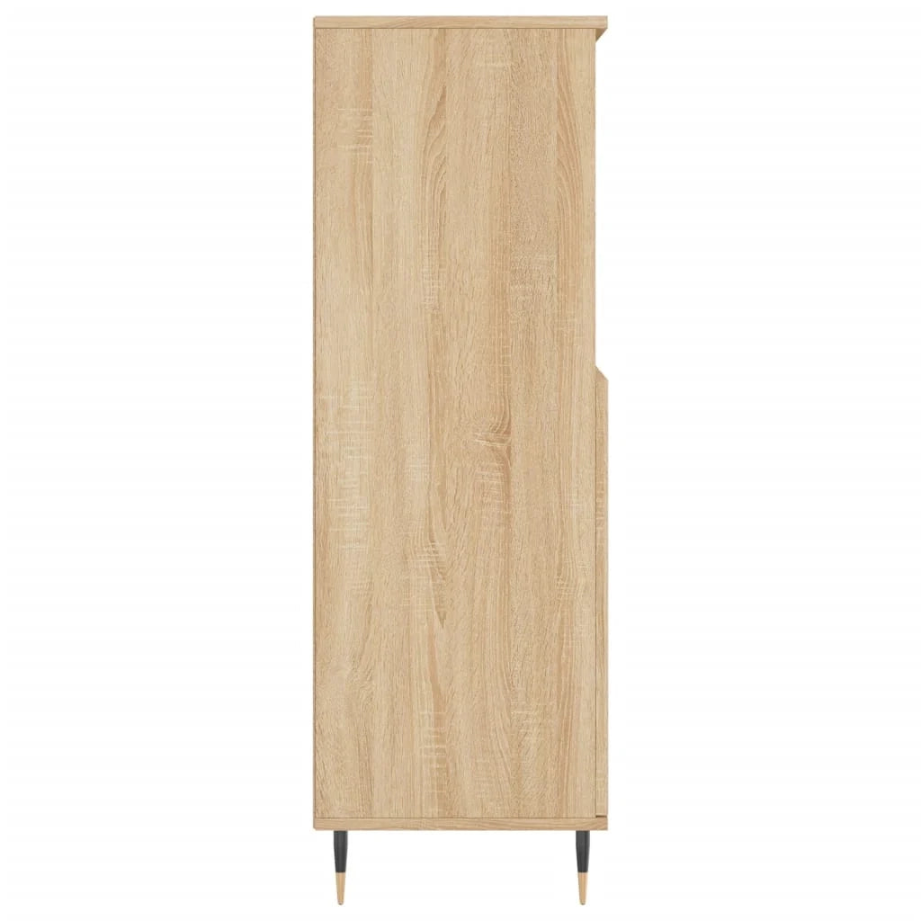Buffet credenza cassettiera armadio mobile contenitore organizer cucina soggiorno salotto rovere Sonoma alto 60 x 36 x 110 cm legno ingegnerizzato marrone 02_0034078