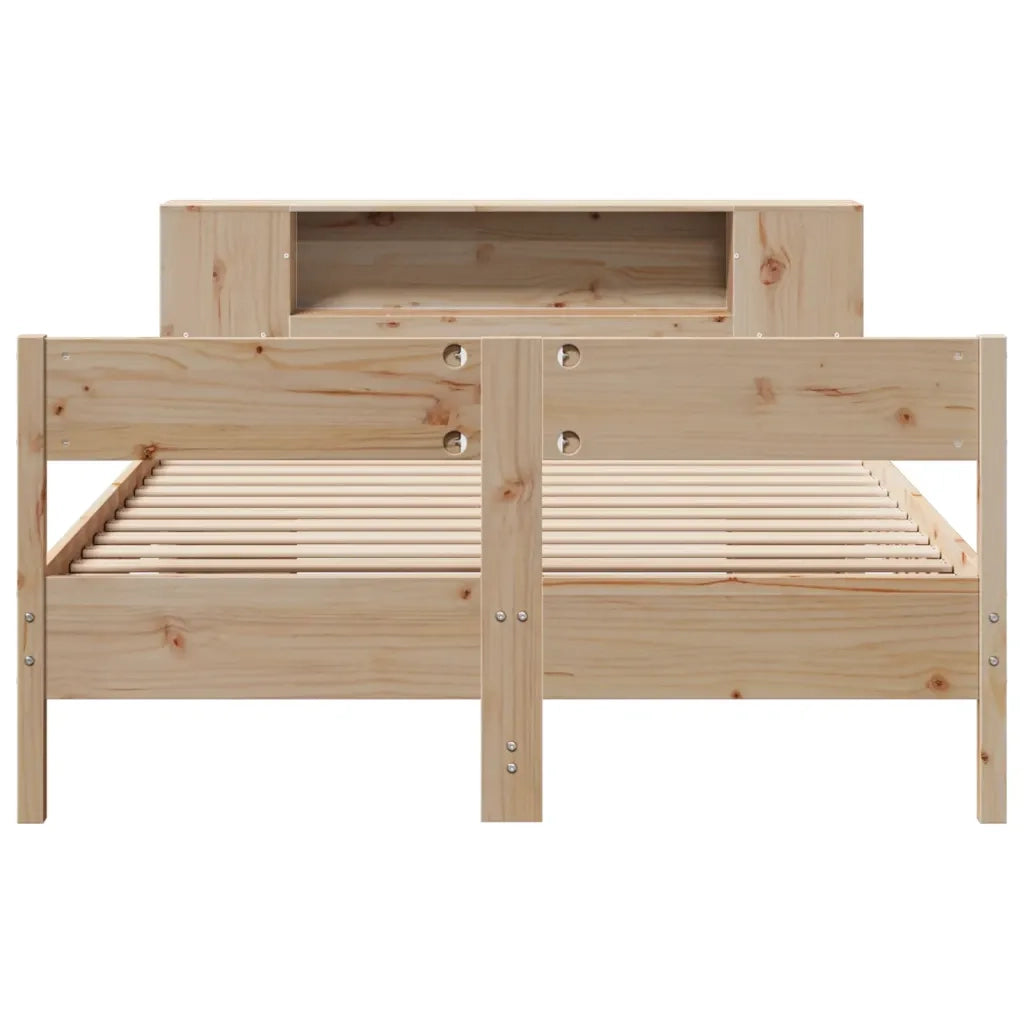 Letto Libreria senza Materasso 160x200 cm in Legno di Pino