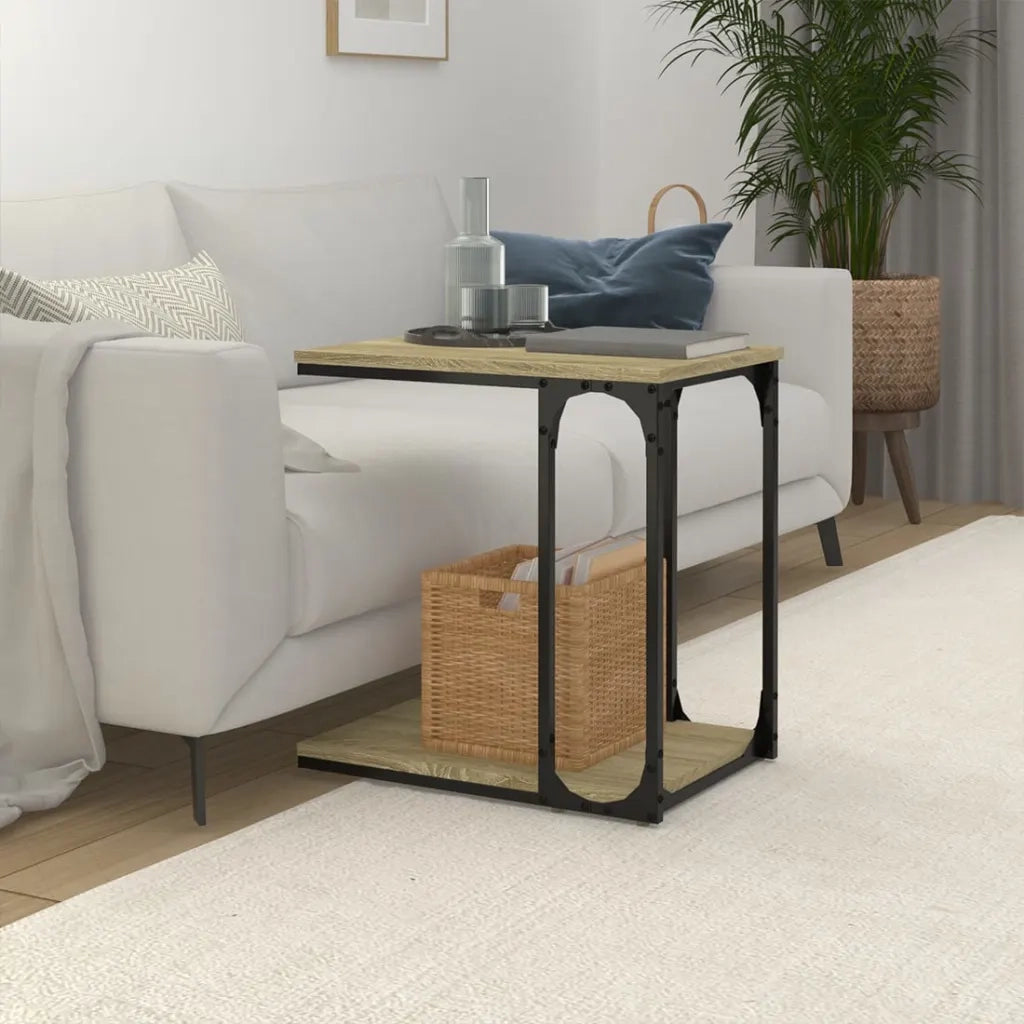 Tavolino Rovere Sonoma 50x35x52 cm in Legno Multistrato 825813