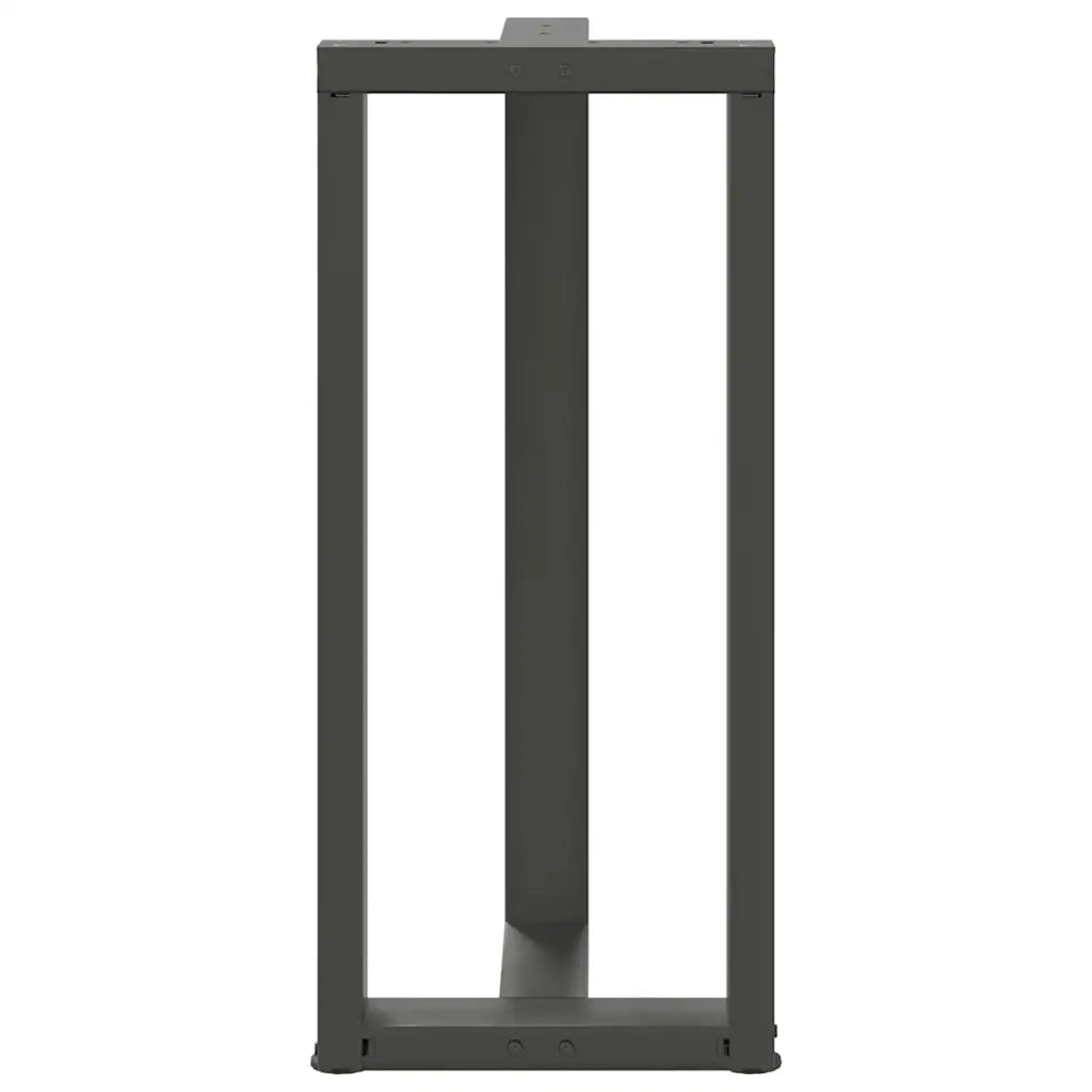 Gambe per tavolo da bar a forma di T 2 pz Antracite 50x35x(90-91) cm Acciaio