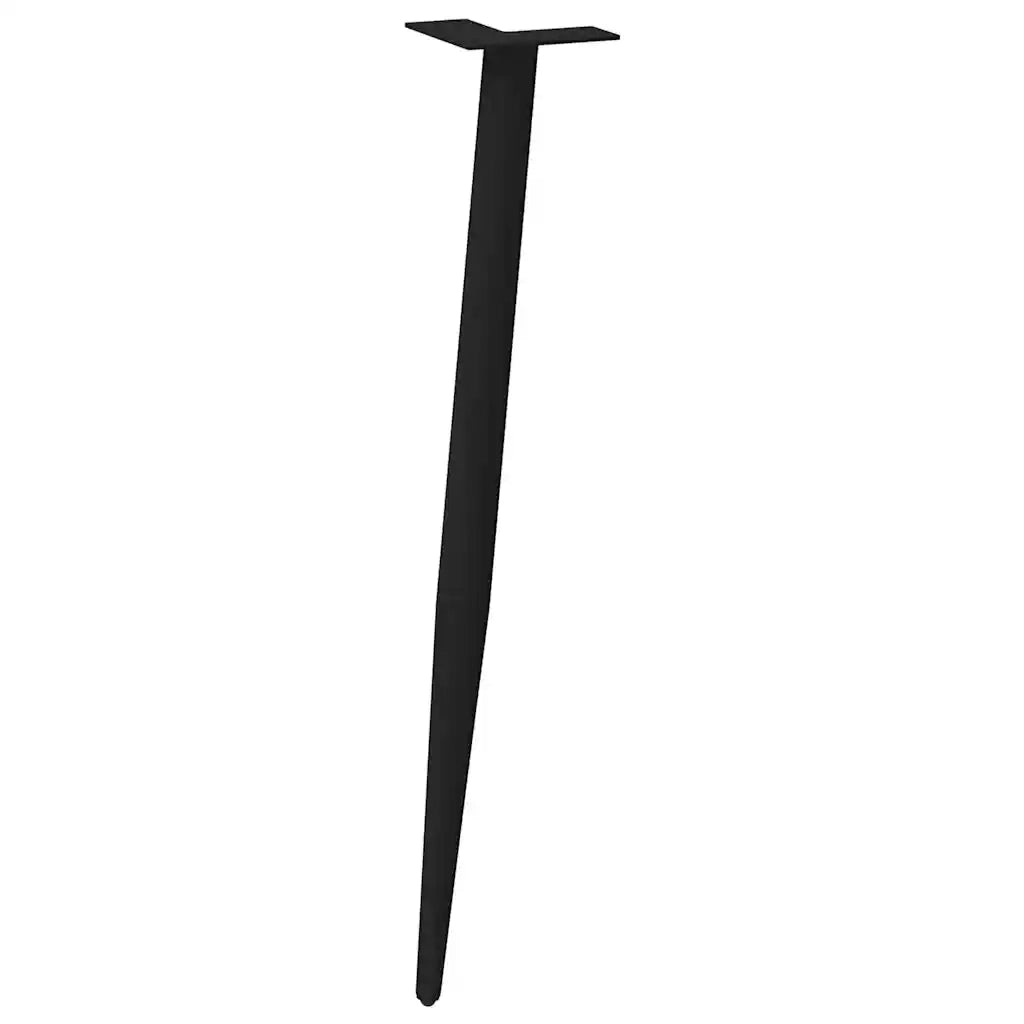 Gambe per Tavolo Consolle Forma Conica 4 pz Nere 72-73 cm Acciaio 4012516