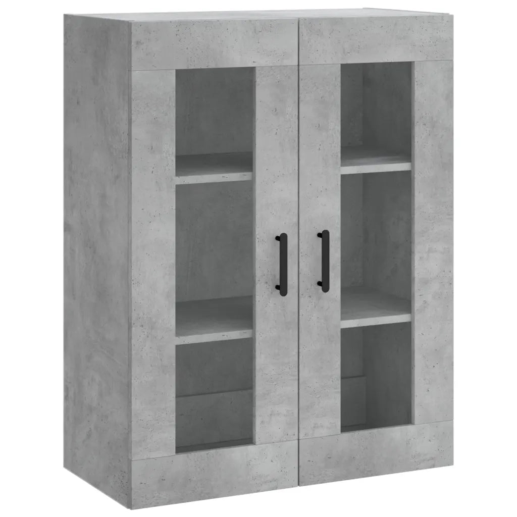 Credenza-Buffet-Armadio da cucina Grigio Cemento 69,5x34x180 cm in Legno Multistrato 133971