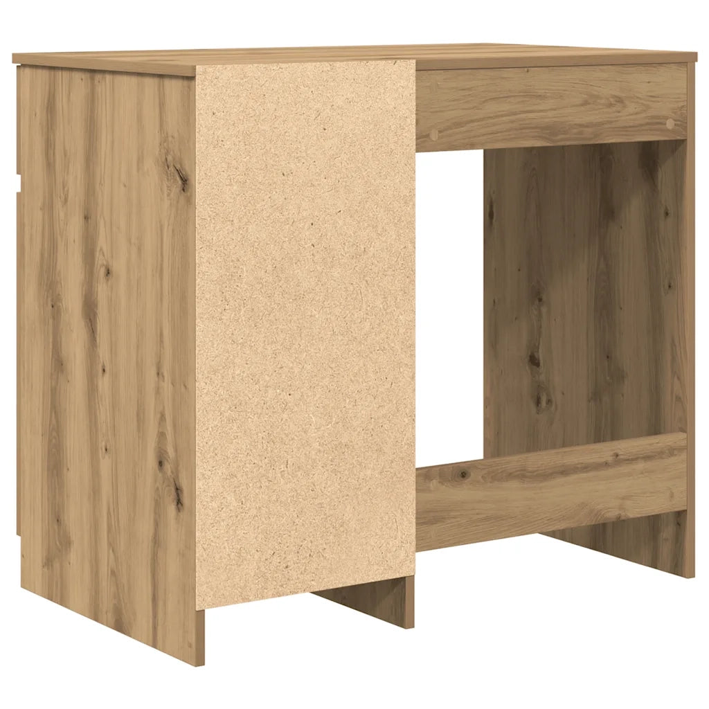 Scrivania | Tavolo da Ufficio Rovere Artigianale 86x49x76 cm in Legno Multistrato