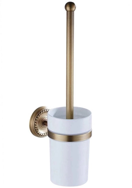 Sostegno per spazzola da bagno in ottone stile europeo con taglio di coperchio F6706