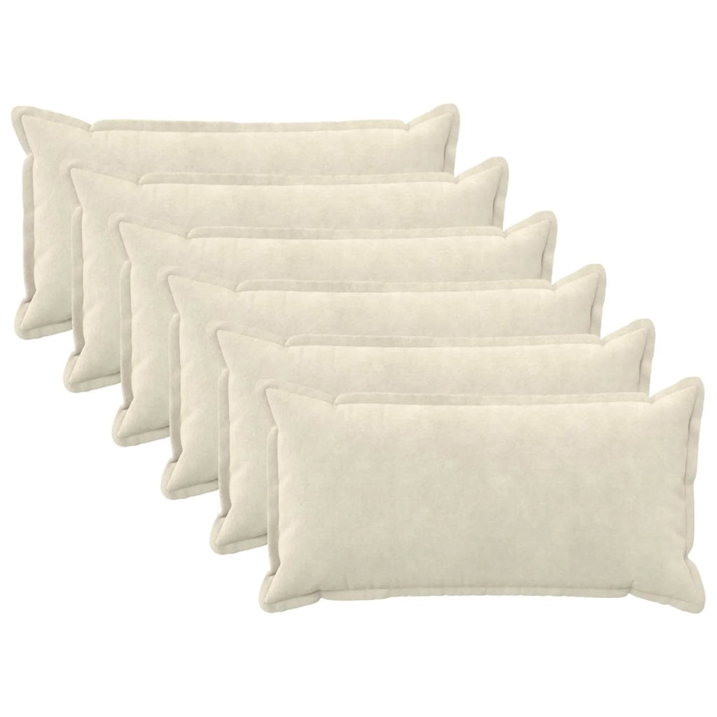 Federa 6 pcs HOUTEN Crema 40 x 70 cm Fleece in microfibra 917873