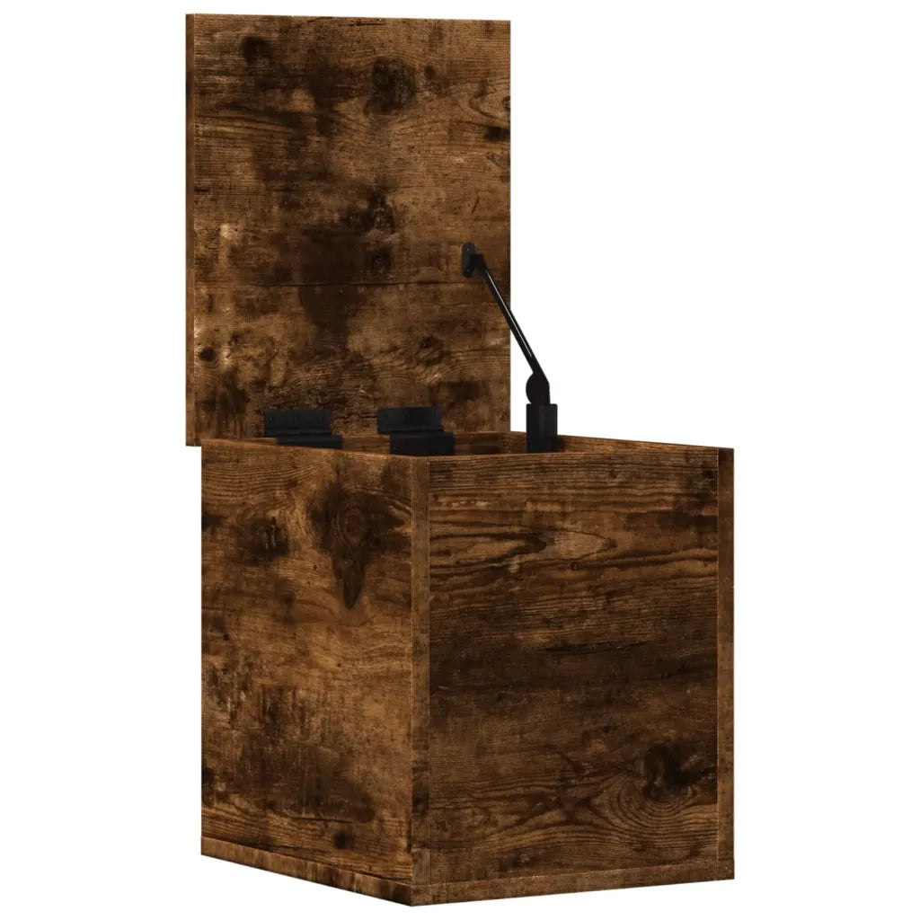 vidaXL Contenitore Portaoggetti Rovere Fumo 30x35x35 cm in Truciolato