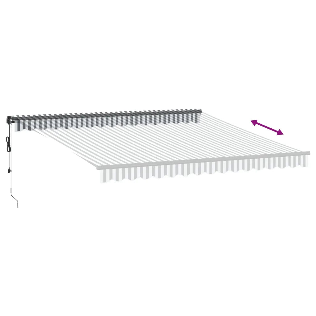 Tenda Sole Retrattile Automatica 400x350 cm Antracite e Bianco