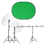 Kit per studio fotografico con illuminazione e schermo verde 02_0042439