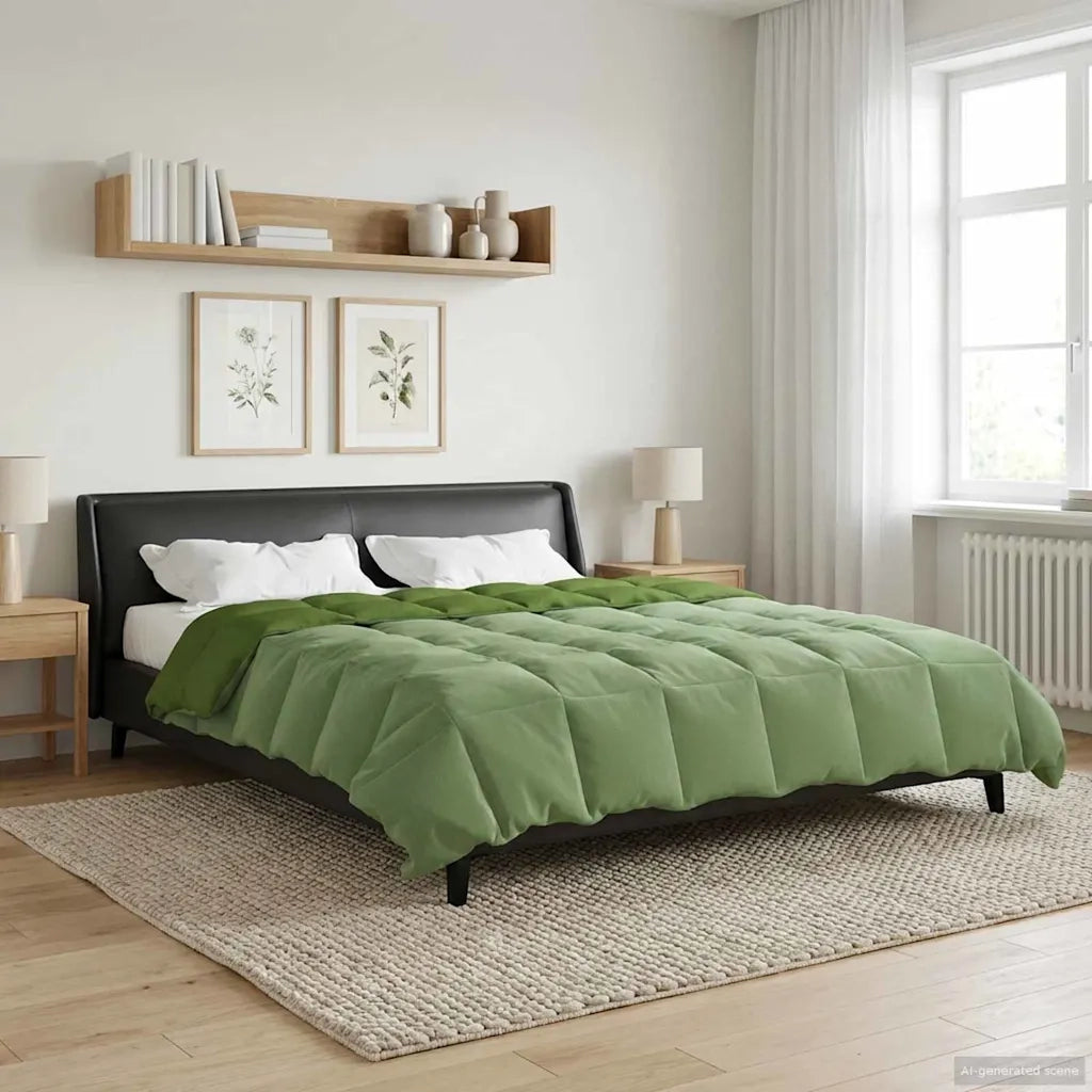 Duvet Estivo Trapuntato Verde 220 x 260 cm Microfibra