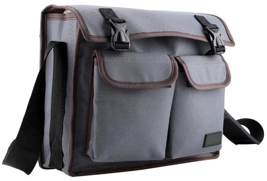 Organizzatore multifunzionale per attrezzi - Grande capacità - Tela di ottanio resistente - Grigio - Organizzatore con contenitori per elettricisti - Ideale per...