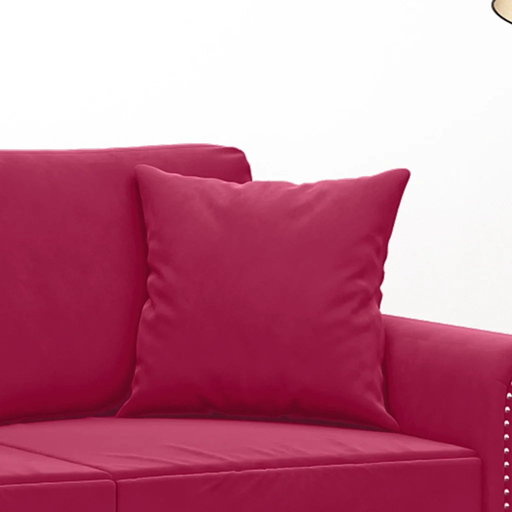 Cuscini Decorativi 2 pz Rosso Vino 40x40 cm in Velluto CFW1944732