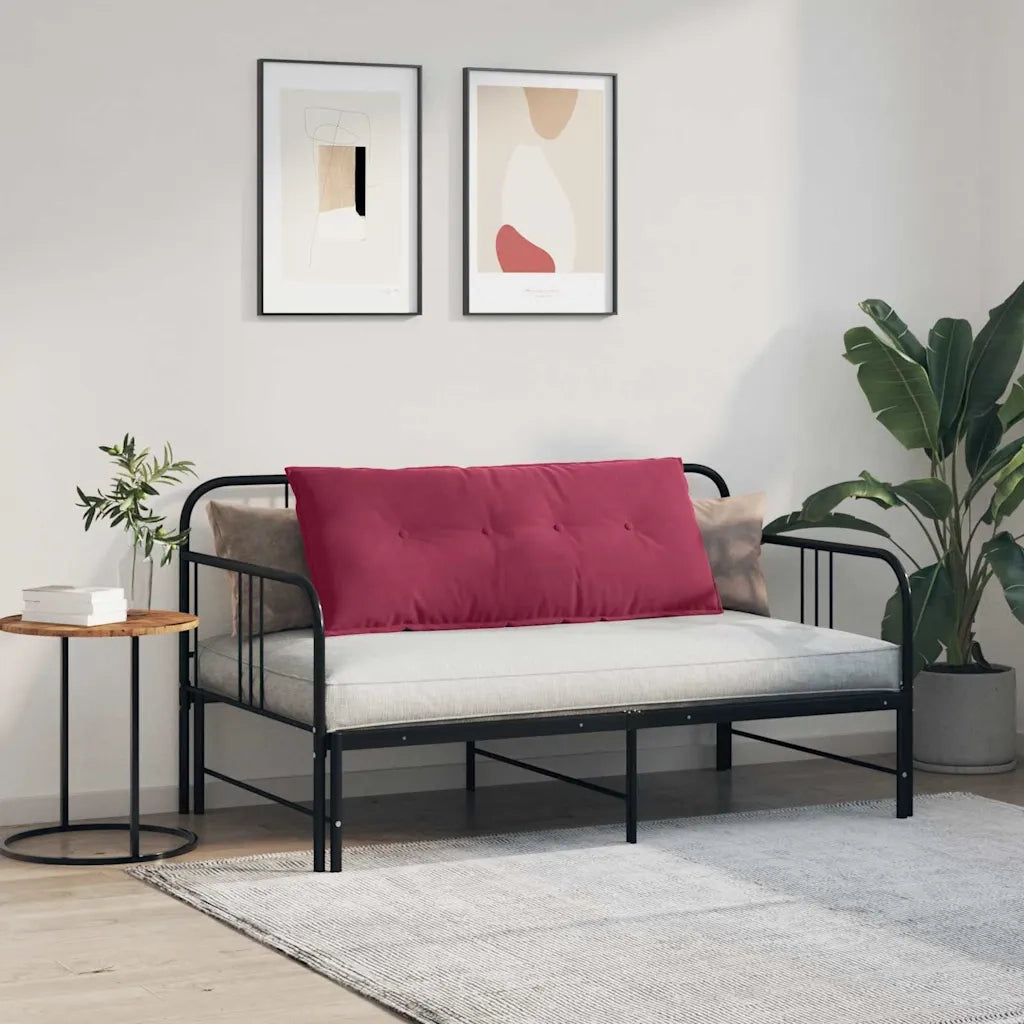 Cuscino per Schiena Rosso Vino 120 x 50 cm Tessuto in Cords