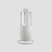 Trade Shop - Lampada Da Terra Segnapasso Da Giardino Ip65 In Alluminio Vetro 12 W Es59 Bianco -