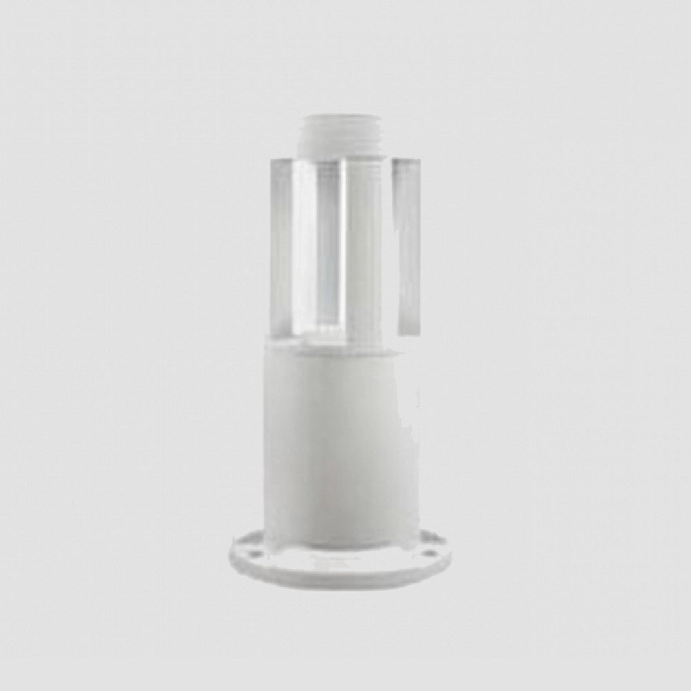 Trade Shop - Lampada Da Terra Segnapasso Da Giardino Ip65 In Alluminio Vetro 12 W Es59 Bianco -