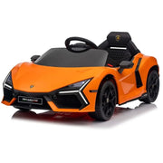 Macchina elettrica cavalcabile per bambini, Lamborghini Revuelto colore arancio,Eta 3-5 anni