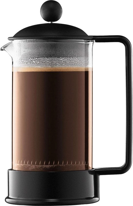 Caffettiera per la frizione (Sistema di pressione, filtro permanente in acciaio inossidabile), nero, 0,35L