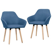 Sedie da Pranzo 2 pz Blu in Tessuto cod mxl 28201