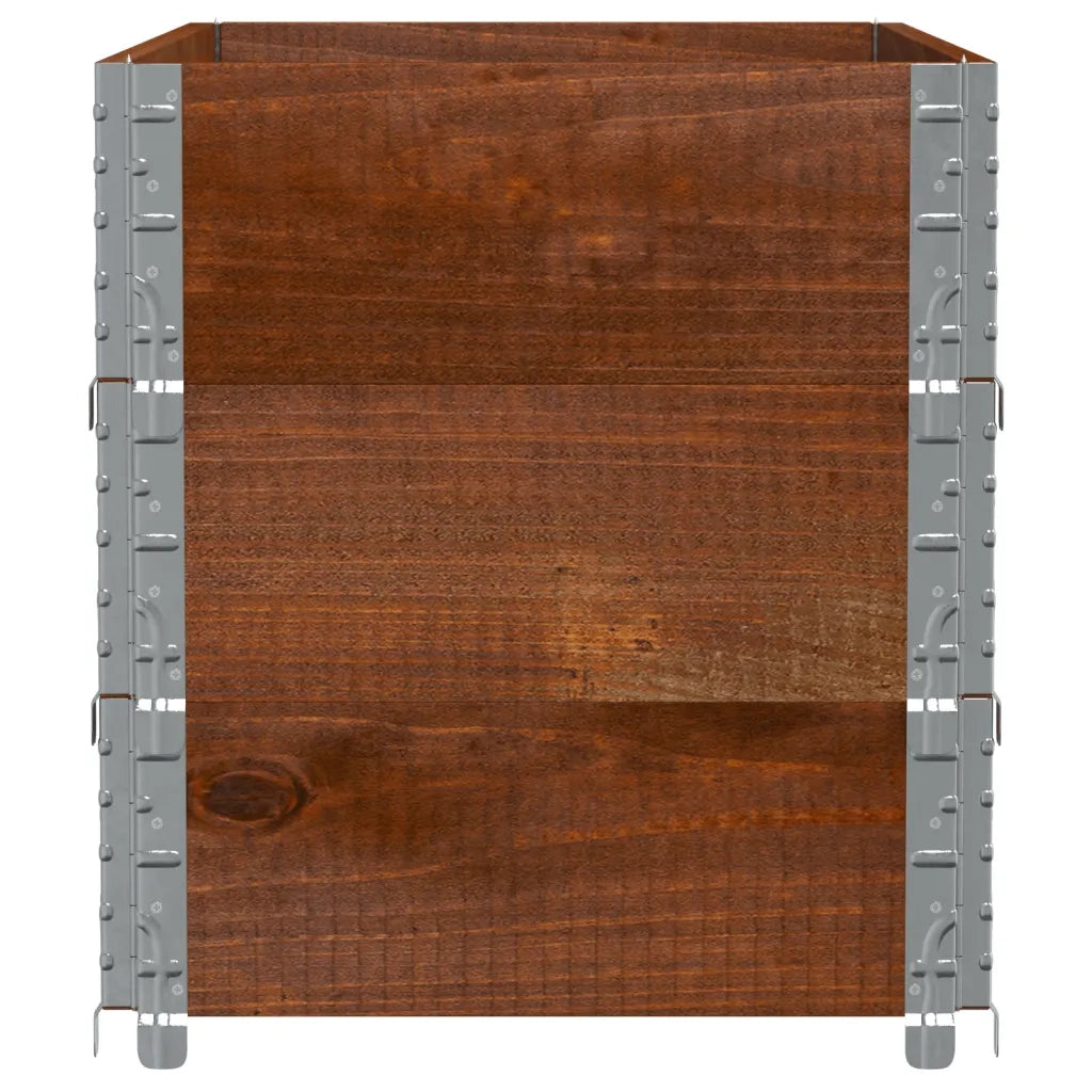 Fioriera da Giardino Marrone 100x50 cm Legno Massello di Pino 3295430