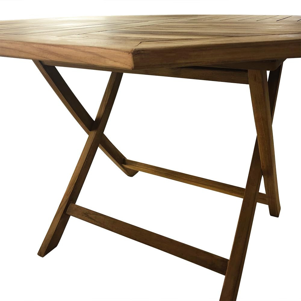 Tavolo Pieghevole Ottagonale da Esterno Octogon 120x120 cm in Teak