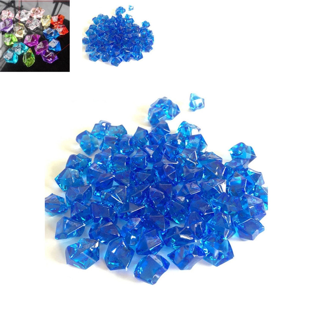 Trade Shop - Pietre Decorative Resina Trasparenti Brillanti Colorate Acquario Giardino -