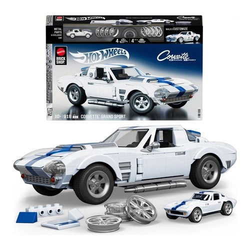 Costruzioni mattel jgr31 brick shop hot wheels elite corvette grand sp