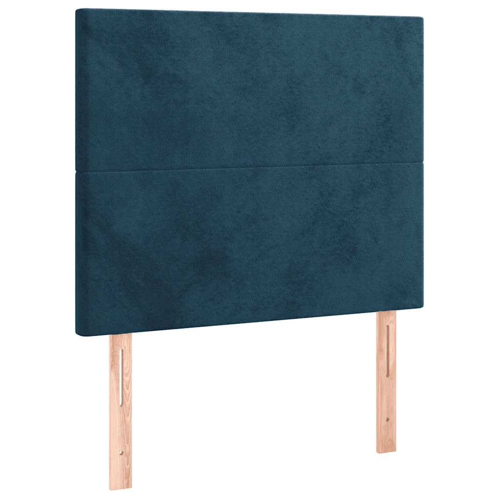 Giroletto a Molle con Materasso Blu Scuro 80x200 cm in Velluto 3132529