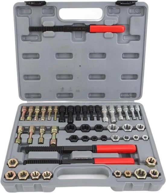 Set di pulitori a filo 49 pezzi per auto - Kit di pulizia a filo professionale con misuratore di diametro - Incluso set di strumenti per pulire i fili - Adatto per meccanici automobilistici